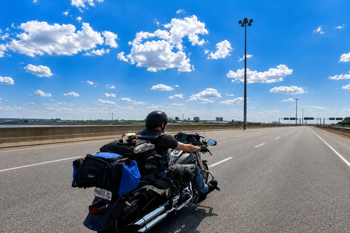 Motorcycle departure from Clermont in Charlevoix