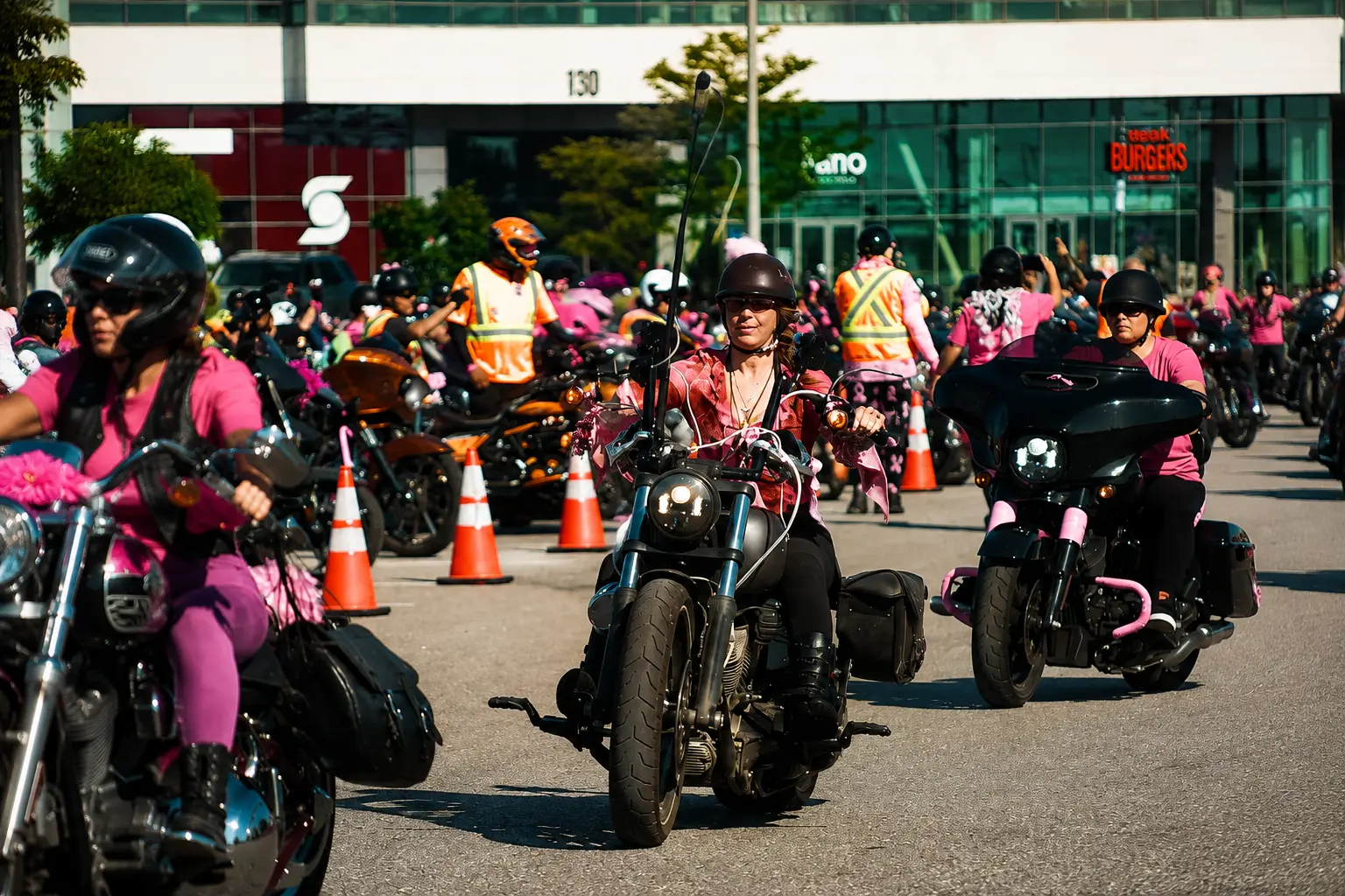 Motocyclistes participant à la Ride de Filles 2026 à Saint-Hyacinthe