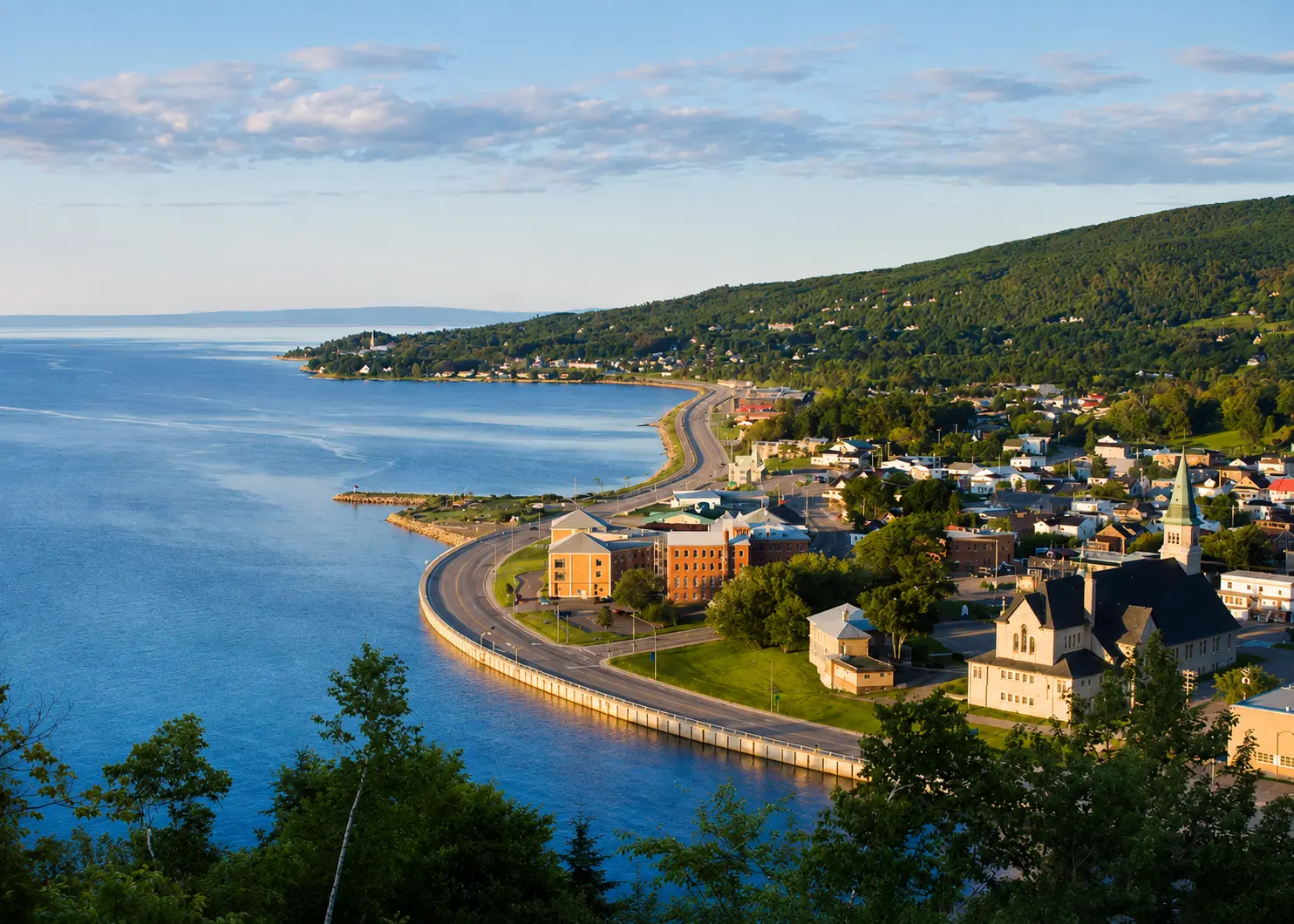 La Malbaie en Charlevoix à l’arrivée de la Route du Fleuve