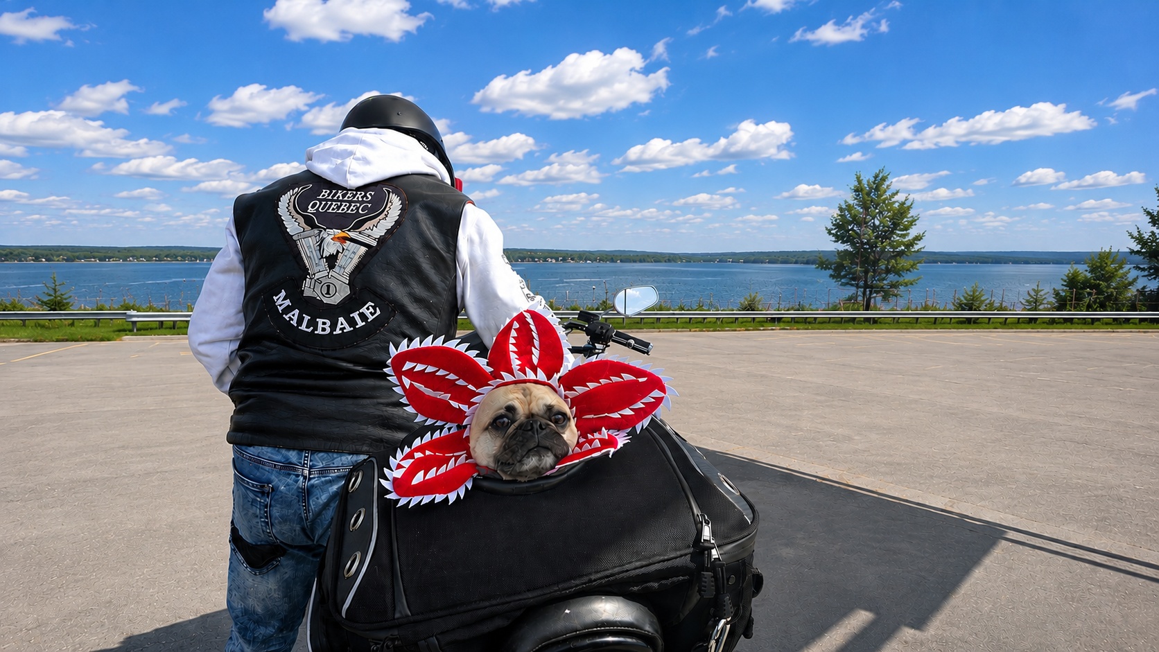 Harley à un événement motard
